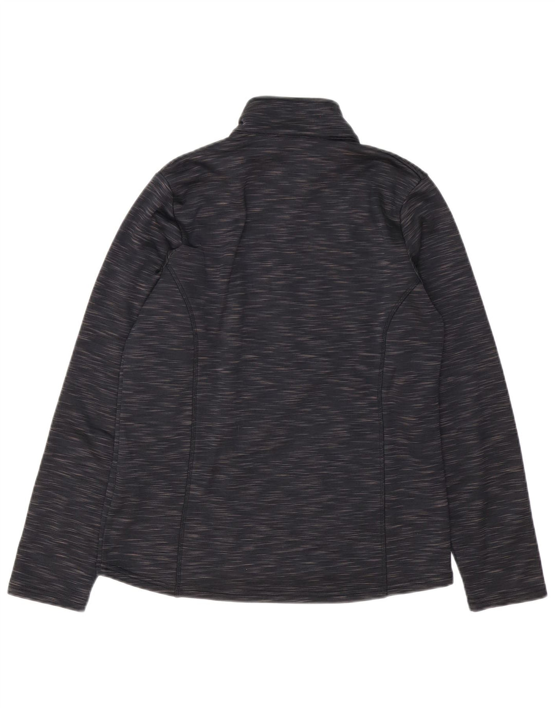 Brugi Sweatshirt med lynlås til mænd, lille, sort flækket polyester