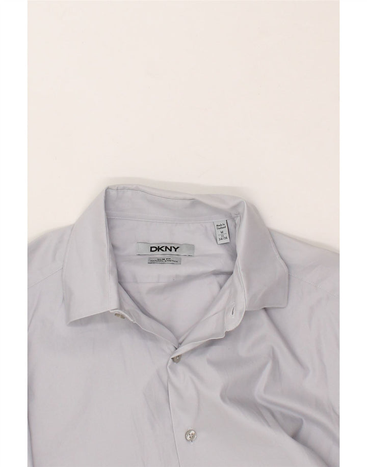 DKNY Mens Slim Fit Shirt Size 15 Medium Blue Cotton Vintage Dkny and Second-Hand Dkny from Messina Hembry 