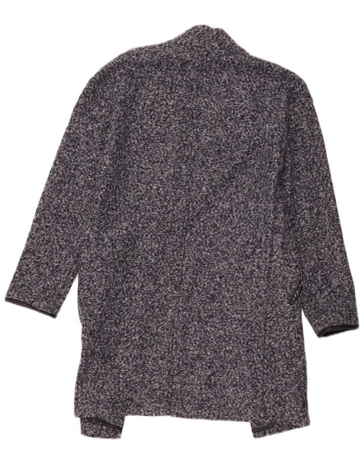 Marks & Spencer Offener Damenmantel UK 8 Small Marineblau meliertes Polyester