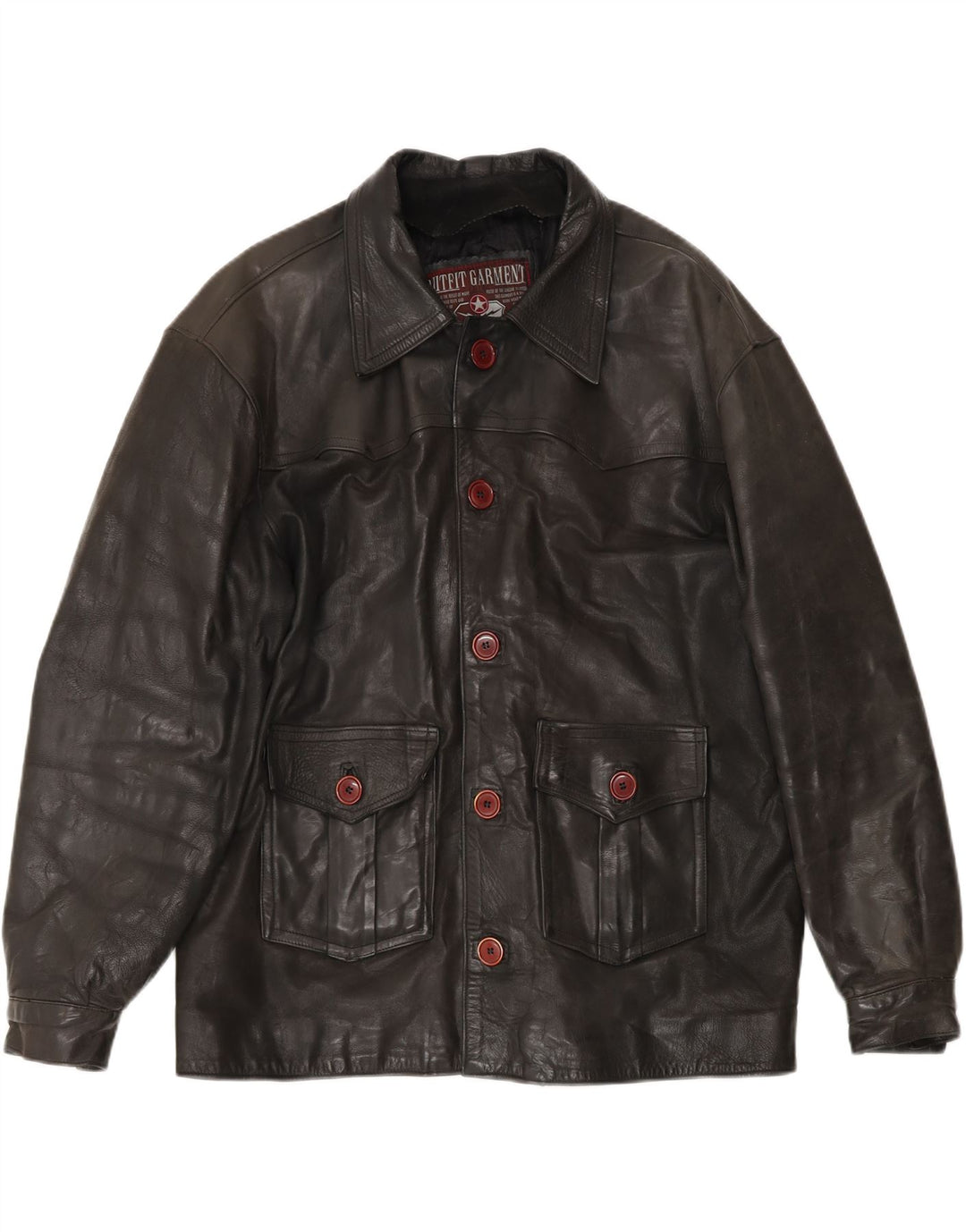 PACIFIC AIR FORCES Mens Leather Jacket UK 38 Medium Brown Leather Vintage Pacific Air Forces and Second-Hand Pacific Air Forces from Messina Hembry 