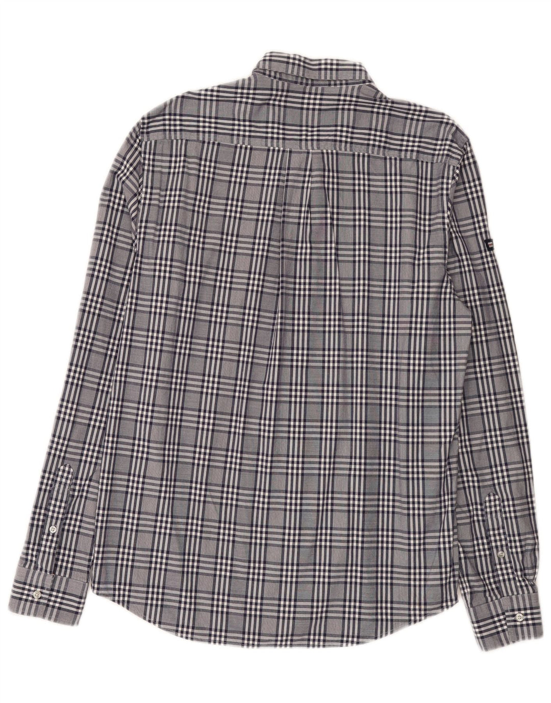 Superdry Mens Regular Fit Shirt Large Grey Check
