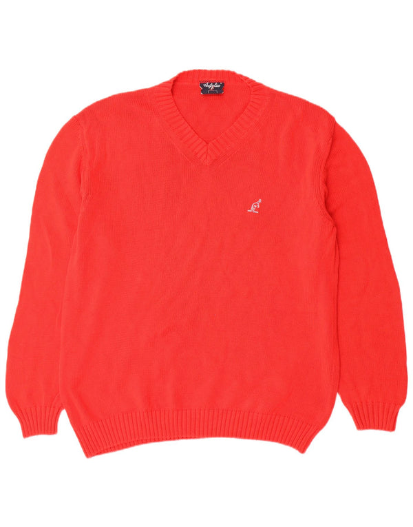 AUSTRALIAN L'ALPINA Maglione da uomo con scollo a V IT 52 Large Rosso