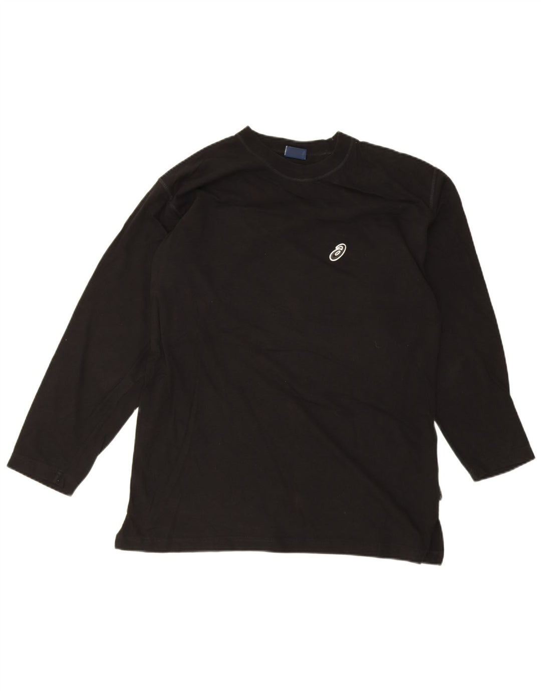 Asics Mens Top Long Sleeve Large Black Cotton