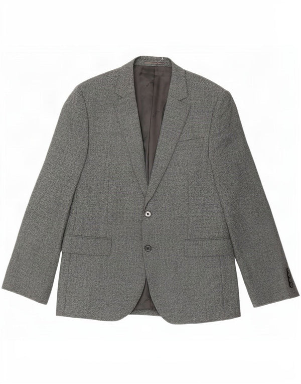 Jaeger Chaqueta tipo blazer de 2 botones para hombre UK 40 Large Grey Wool