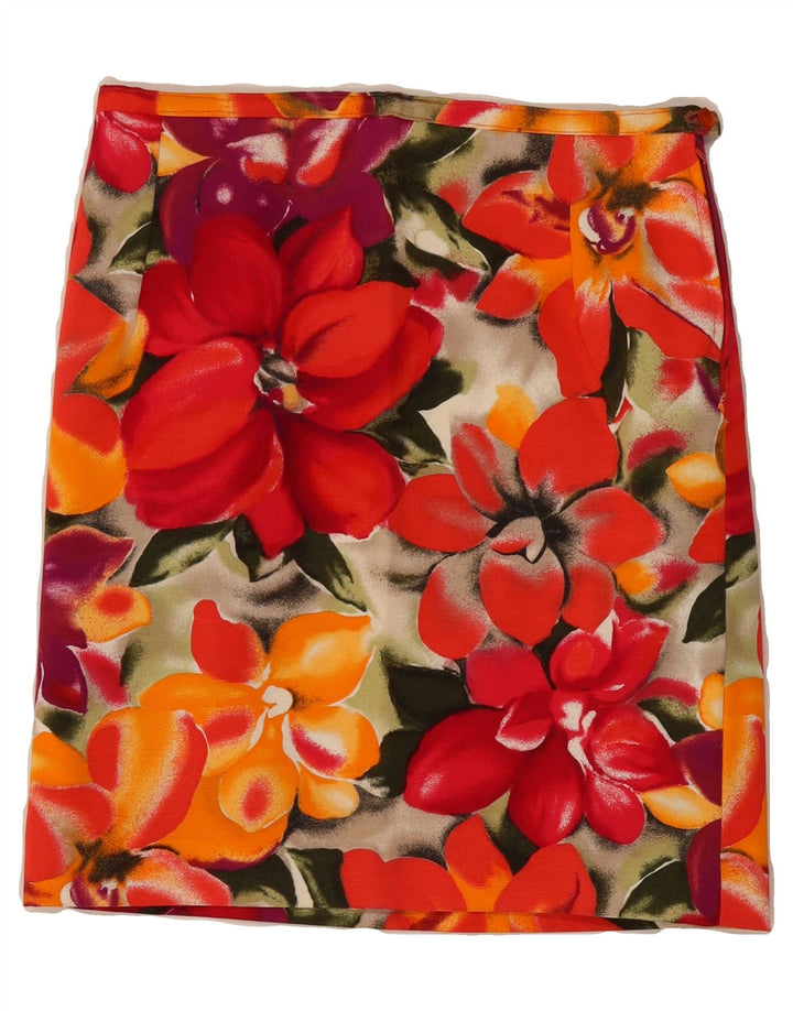 VINTAGE Womens Straight Skirt W30 Medium Multicoloured Floral Vintage Vintage and Second-Hand Vintage from Messina Hembry 