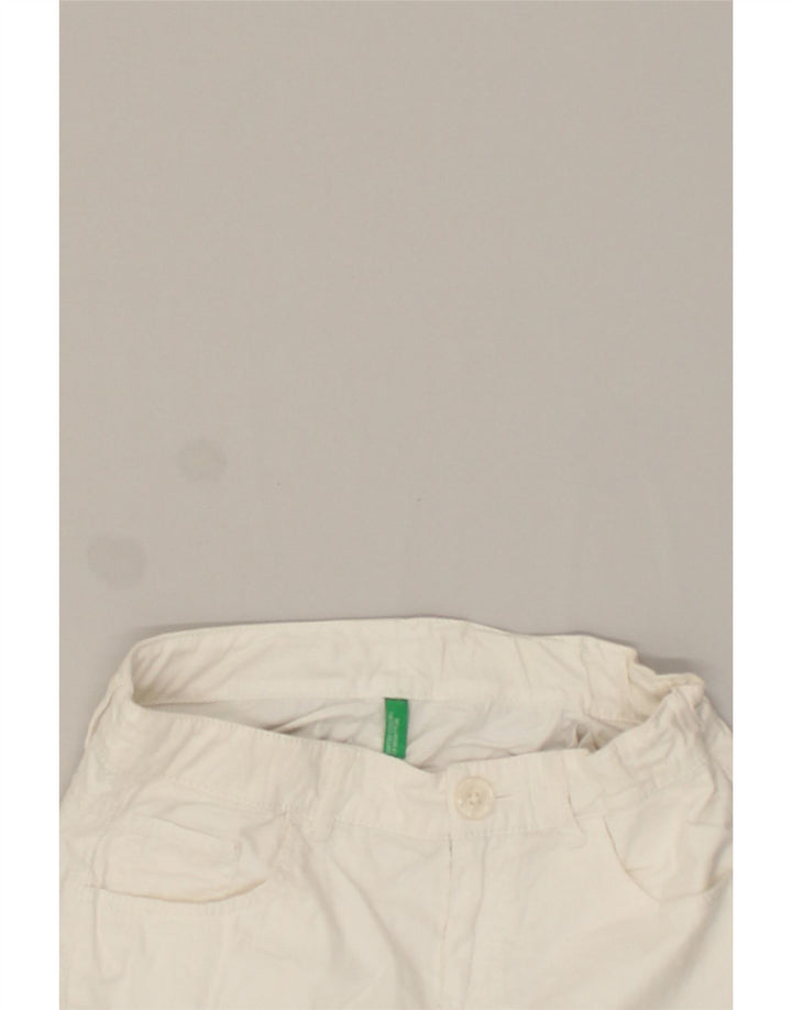 BENETTON Girls Straight Skirt 10-11 Years W28 White Cotton | Vintage Benetton | Thrift | Second-Hand Benetton | Used Clothing | Messina Hembry 