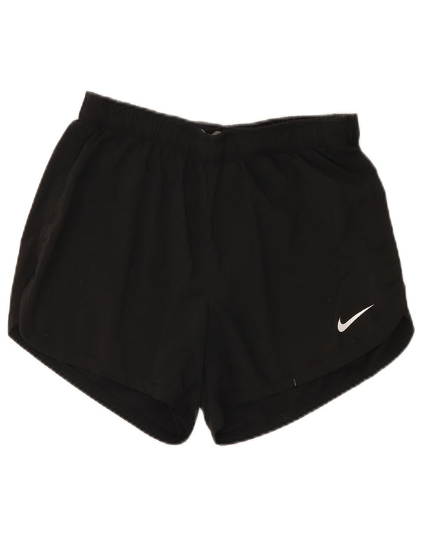 Nike Dame Dri Fit Sports Shorts UK 12 Medium Sort Polyester