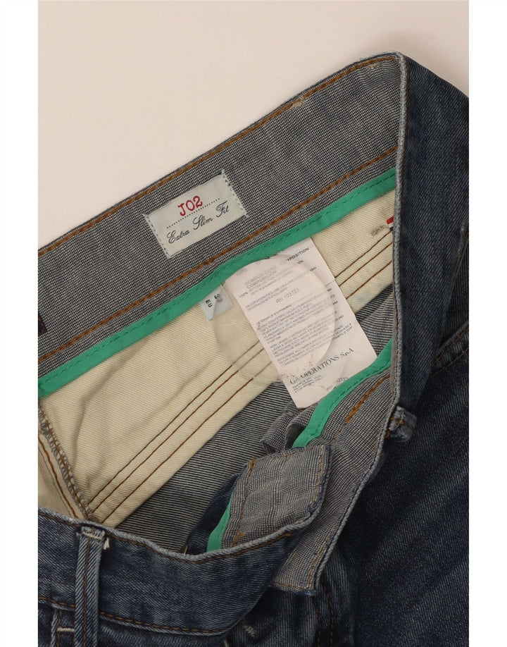 Armani Mens Distressed Slim Jeans W33 L33 Blue Cotton