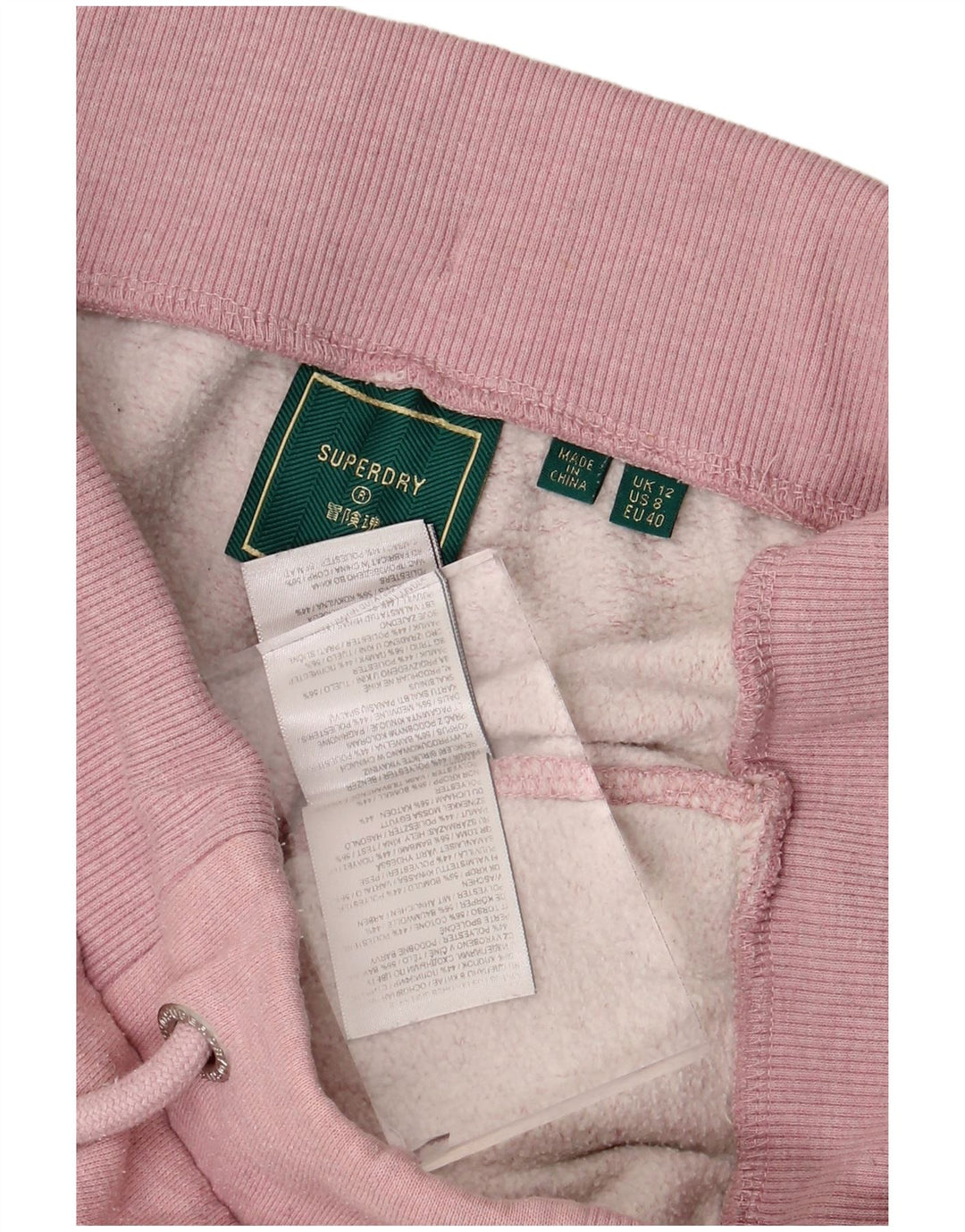 Superdry træningsdragt til kvinder Joggers UK 12 Medium Pink Polyester