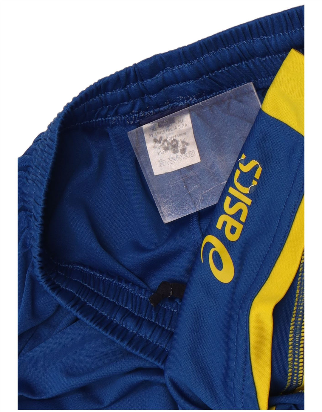 Asics Boys Sport Shorts 11-12 Years Large Blue Colourblock Polyester