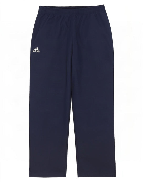 Adidas Mens Graphic Tracksuit Trousers Large Navy Blue Polyester