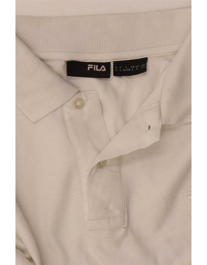 Polo da uomo Fila Large White