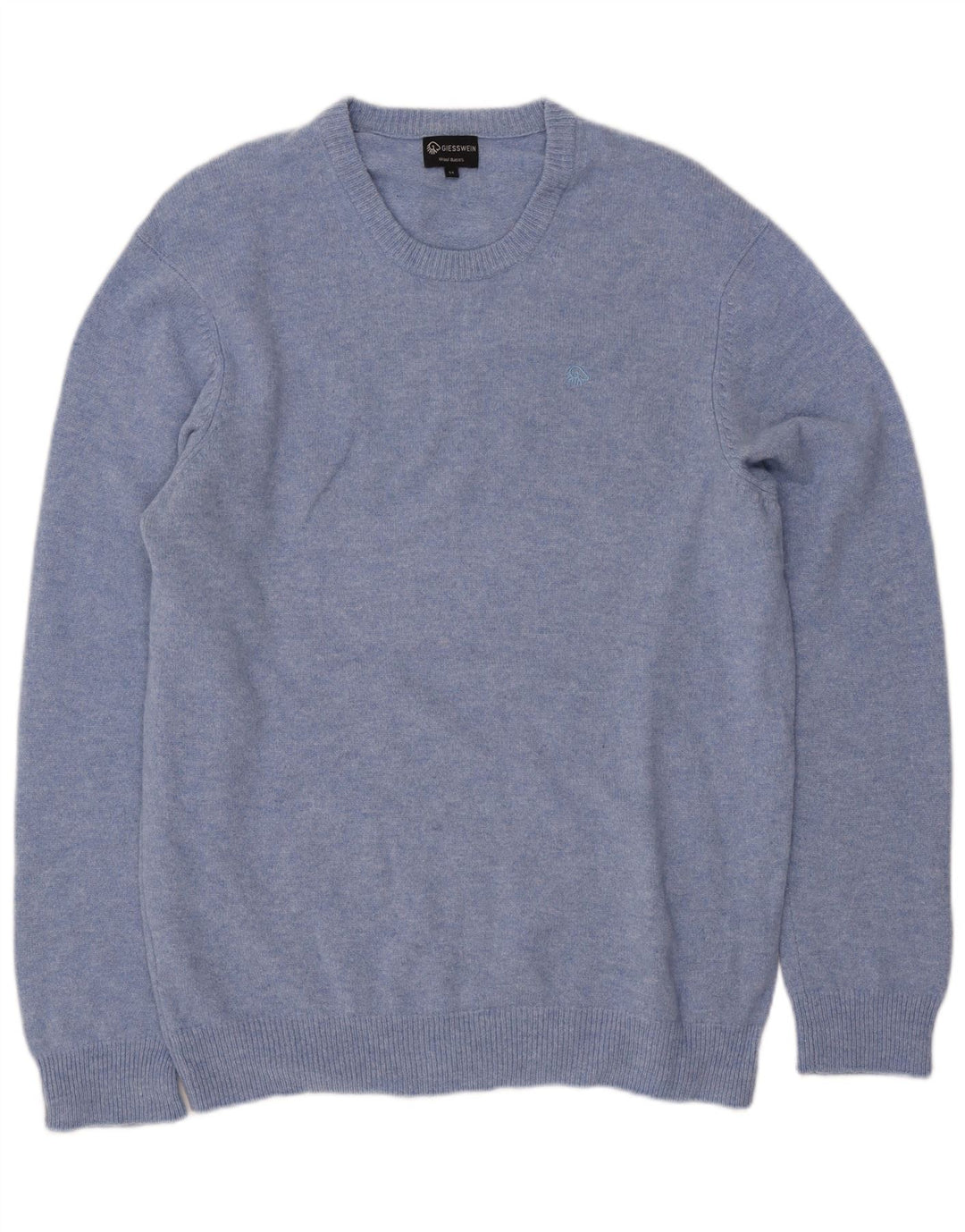 Giesswein Mens Crew Neck Jumper Sweater EU 54 XL Blue Wool
