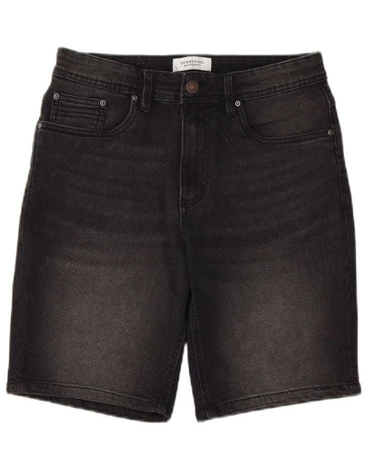 SONNY BONO Womens Denim Shorts IT 44 Medium W29 Black Cotton