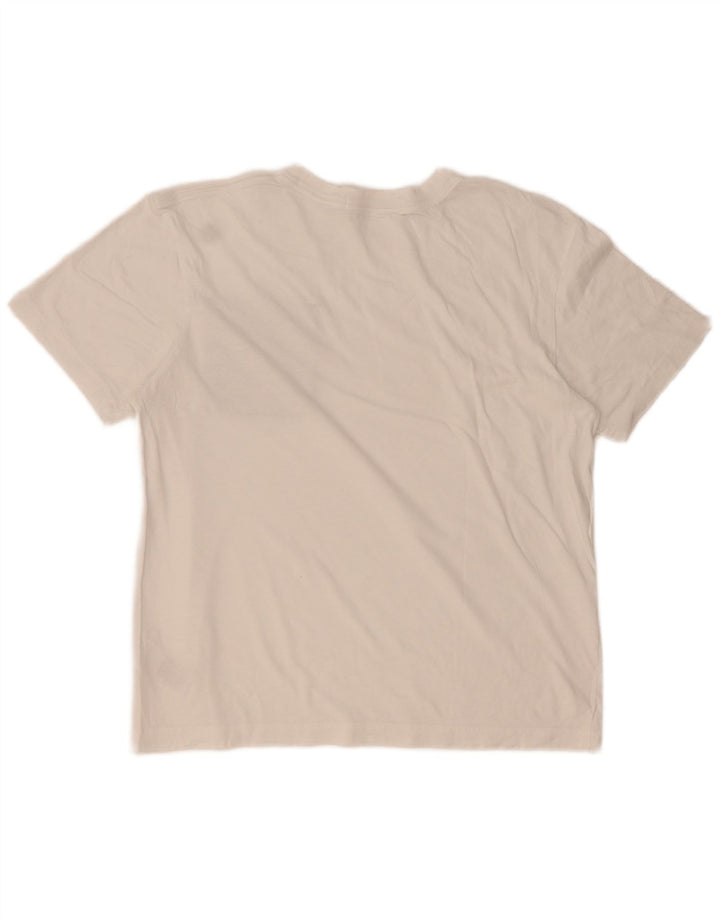 Calvin Klein Mens Graphic T-Shirt Top Small White Cotton