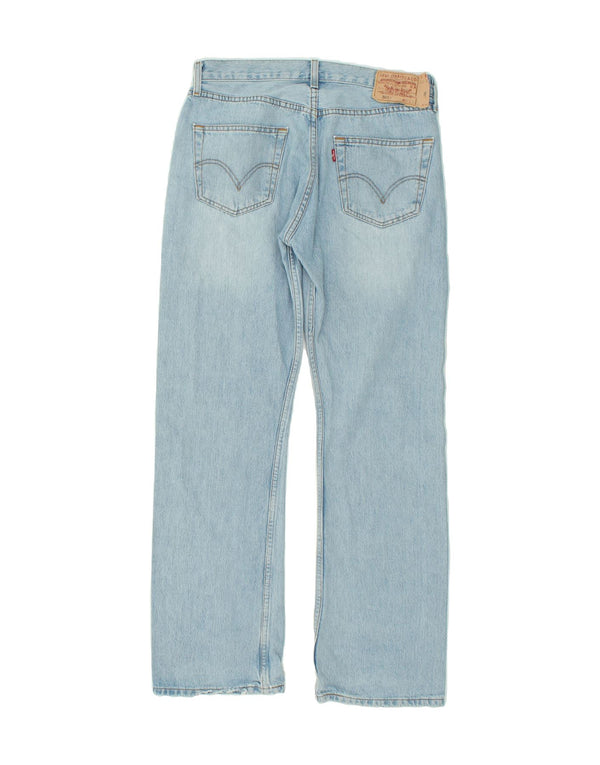 LEVI'S Mens 501 Straight Jeans W32 L32 Blue Cotton