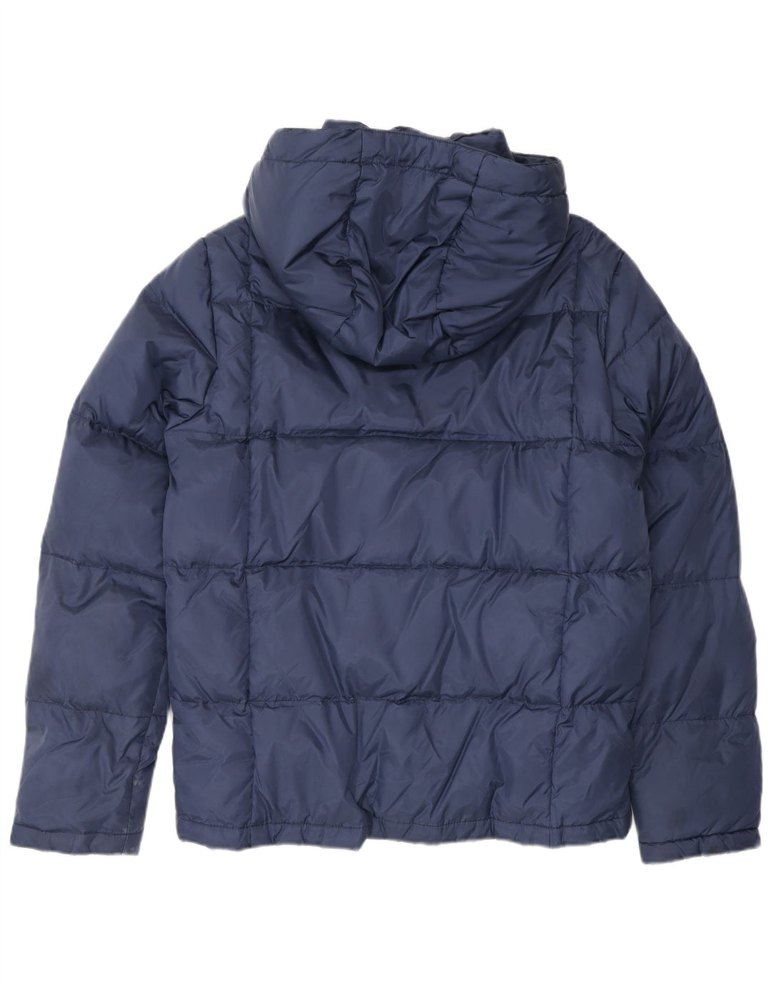 KAPPA Mens Hooded Padded Jacket UK 38 Medium Navy Blue Polyamide