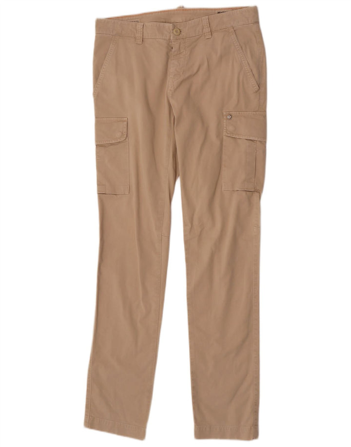 Mason's Mens Slim Cargo Trousers W31 L34 Beige Cotton