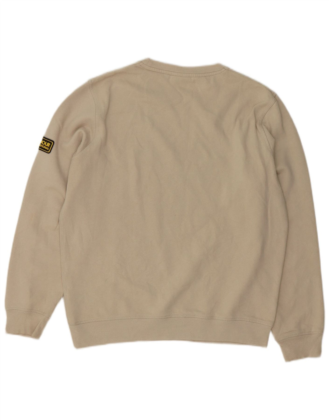 Barbour Mens Sweatshirt Jumper Medium Beige Cotton