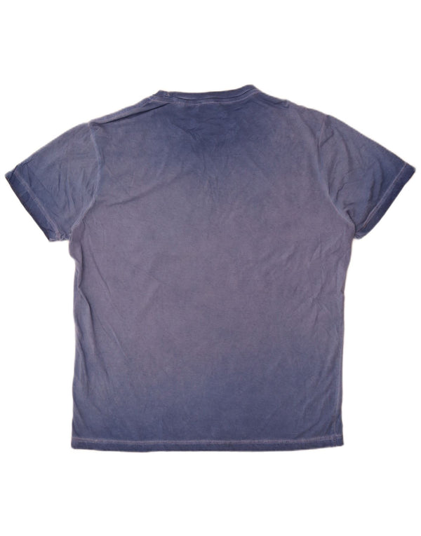 T-shirt grafica da uomo Diesel Top XL in cotone blu