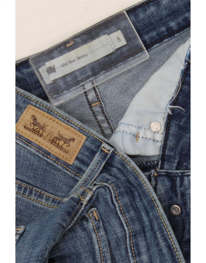 Levi's Womens Mid Rise Skinny Jeans US 8 Medium W30 L31 Blue