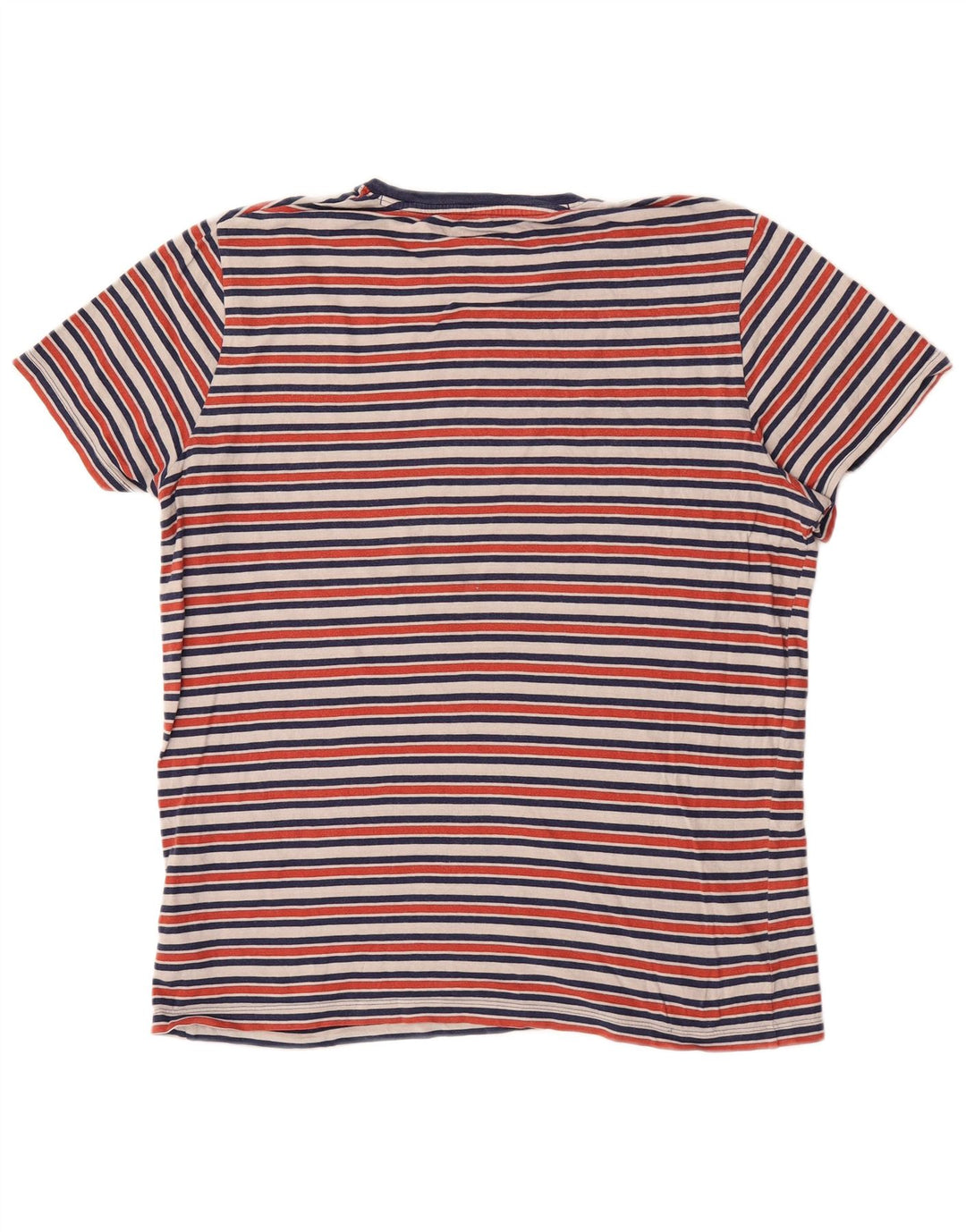 Wrangler Mens T-Shirt Top Large Multicoloured Striped Cotton