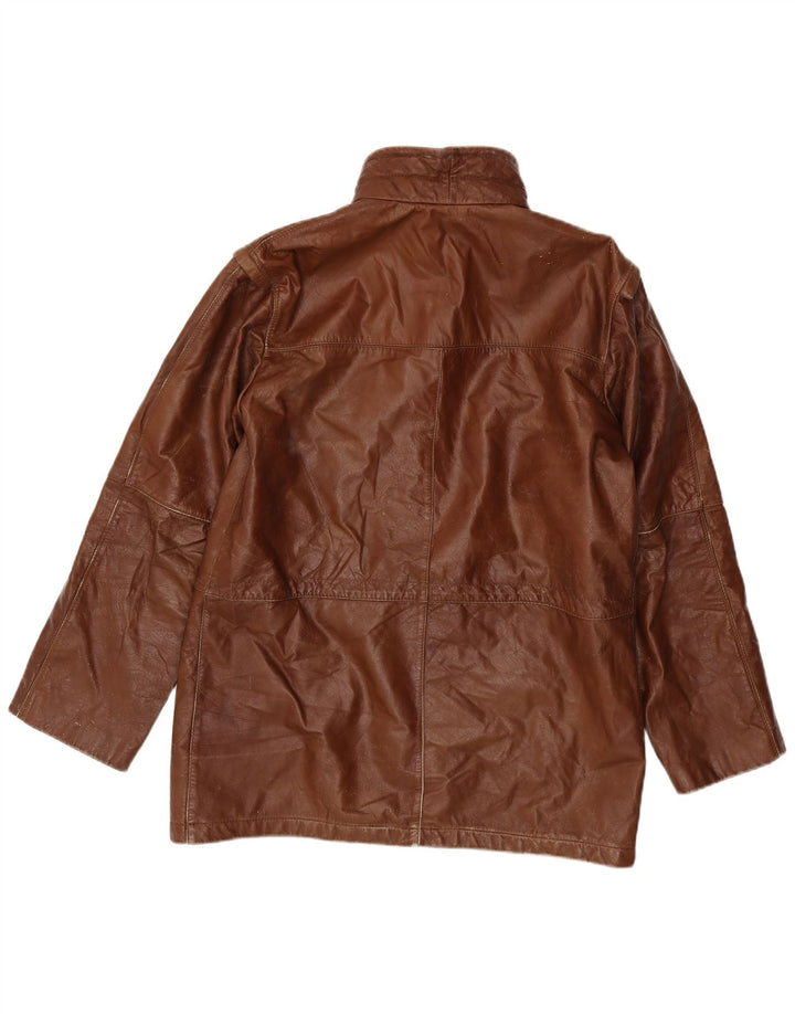 VINTAGE Herre læderjakke UK 38 Medium Brun