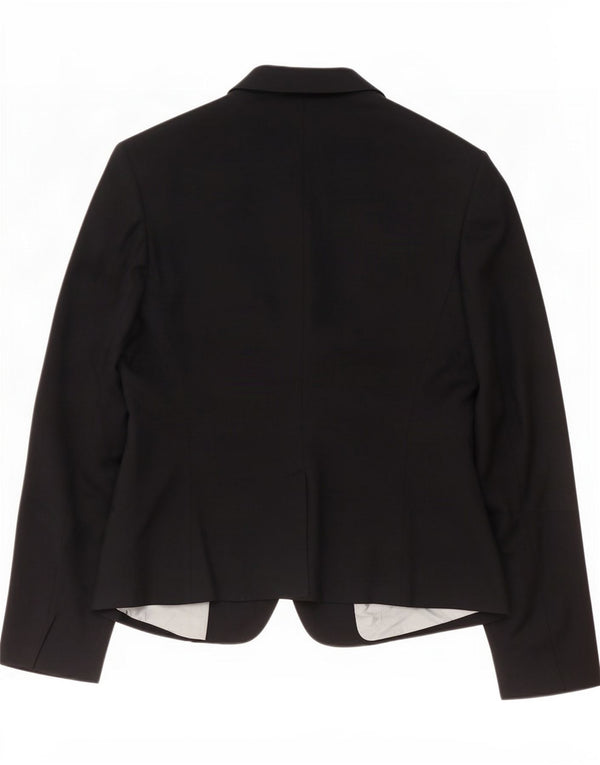 Giacca Blazer a 2 Bottoni da Donna Benetton IT 48 XL Poliestere Nero