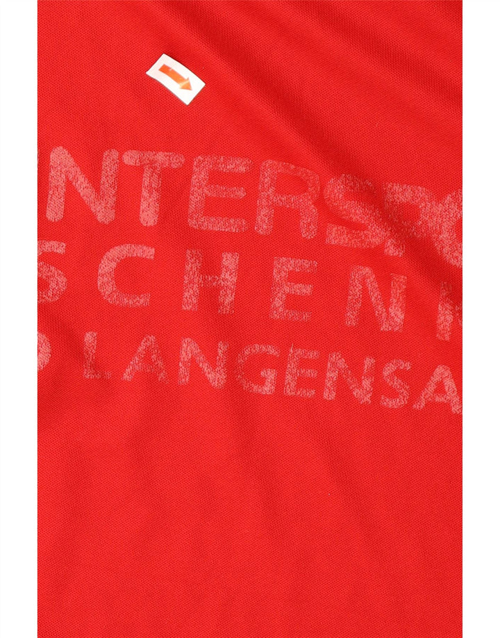 ADIDAS Mens Climalite Graphic T-Shirt Top XL Red Polyester