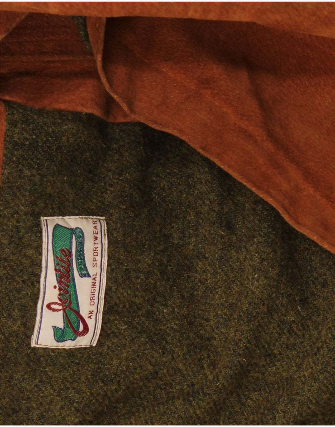 Soprabito vintage da uomo in pelle scamosciata UK 44 2XL Marrone