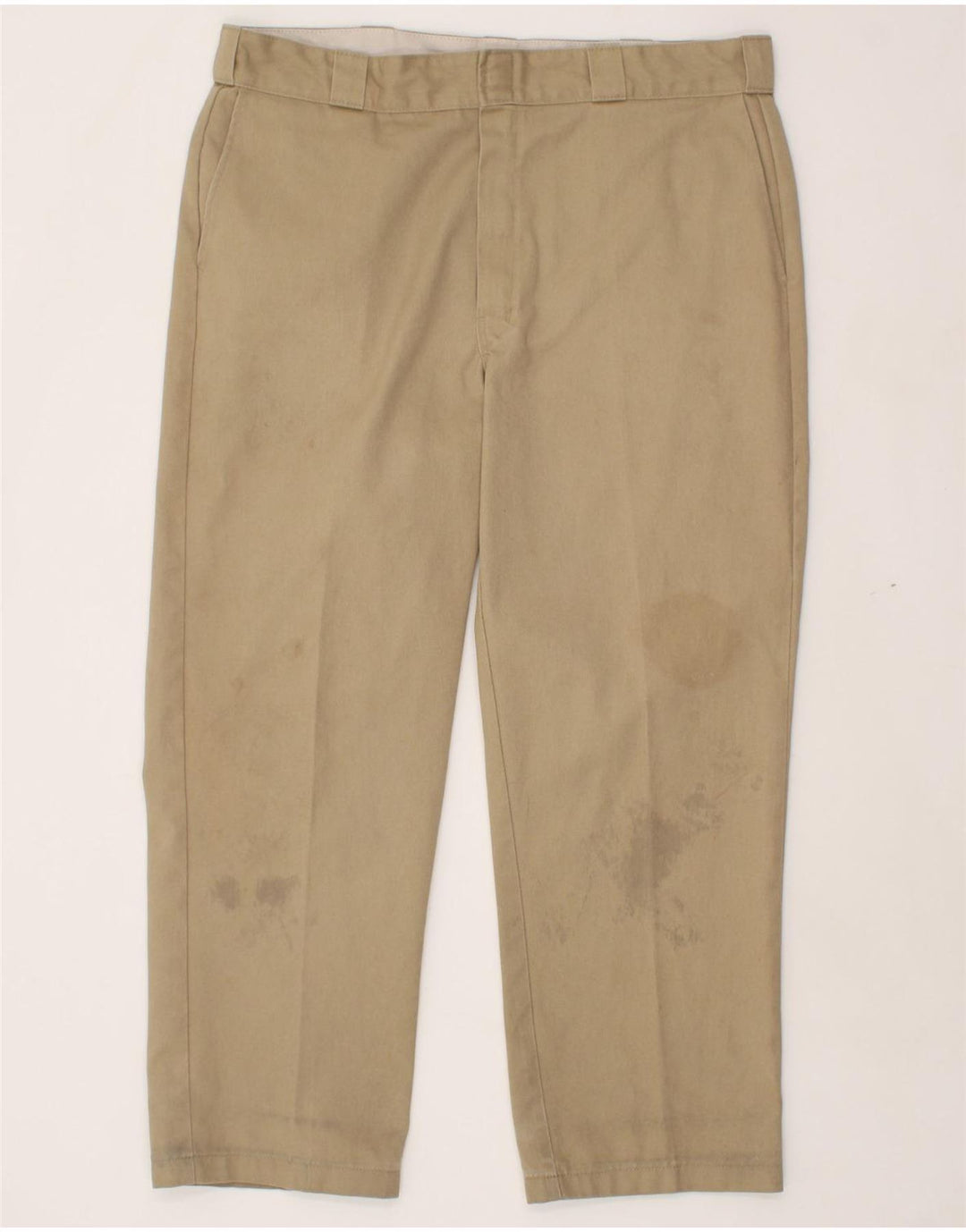 DICKIES Mens Straight Chino Trousers W38 L29 Beige Polyester Vintage Dickies and Second-Hand Dickies from Messina Hembry 