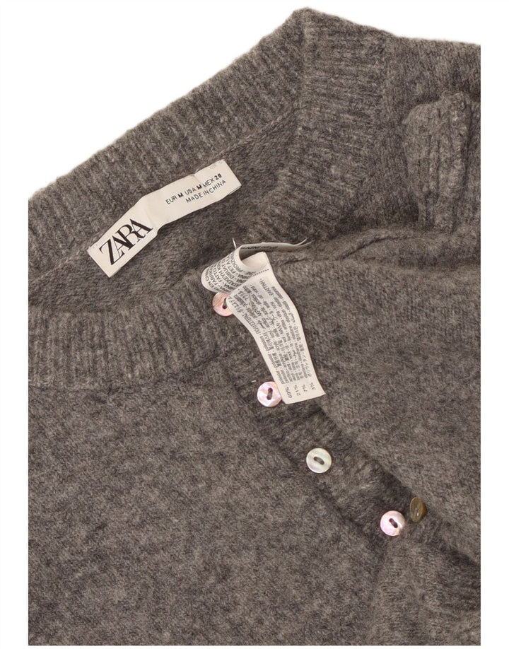 Zara Womens Bolero Jumper UK 14 Medium Grey Polyester