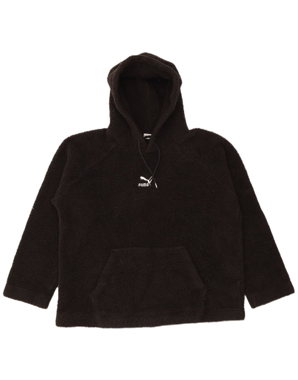 Maglione in pile con cappuccio Puma da uomo, poliestere nero medio