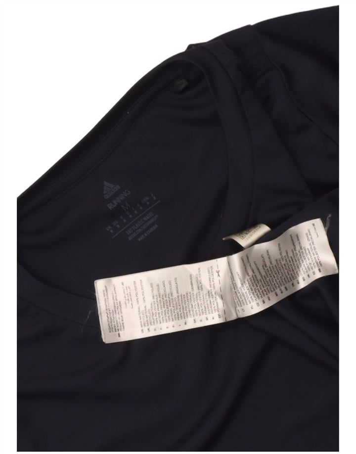 Adidas Mens Aeroready T-Shirt Top Medium Navy Blue Polyester