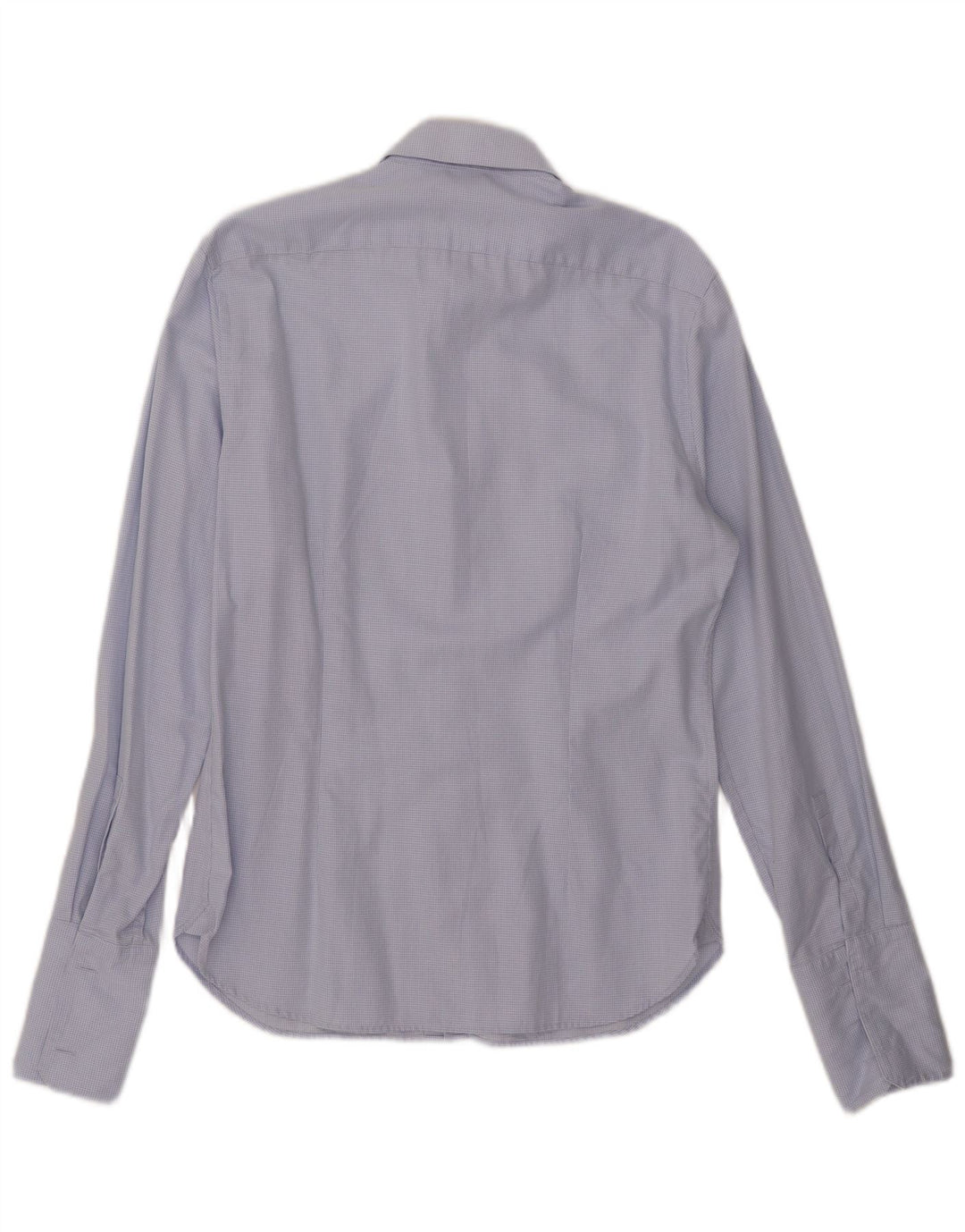 Dkny Mens Slim Fit Formal Shirt Size 15 1/2 Medium Blue Check