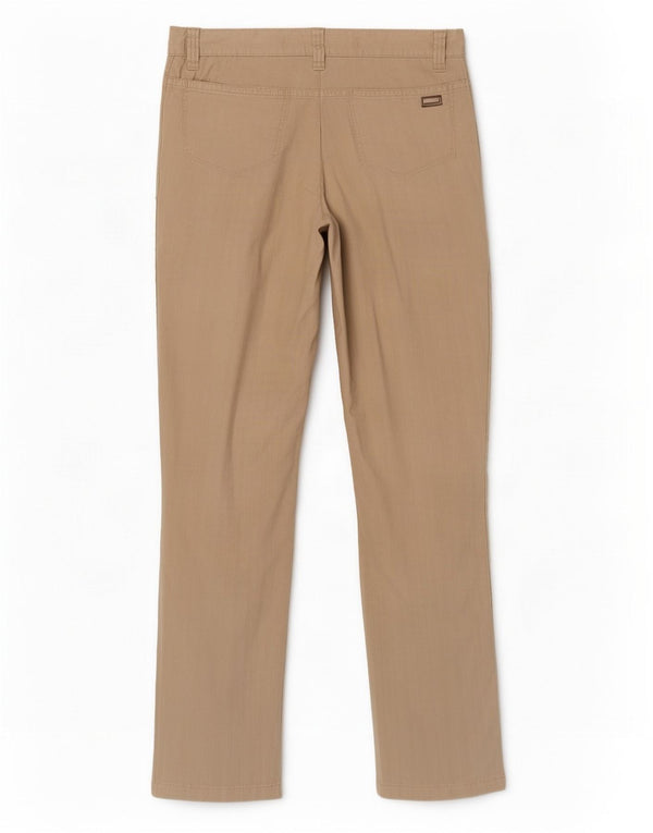 Trussardi Mens Straight Casual Trousers IT 52 W36 L34 Beige Linen