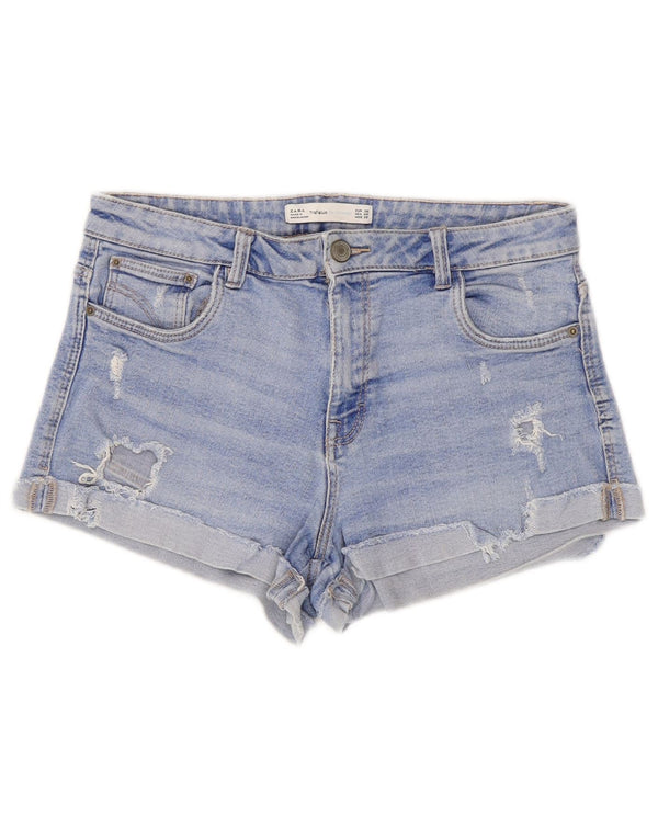 Damskie spodenki jeansowe Zara Trafaluc w trudnej sytuacji EU 38 Small W28 Blue