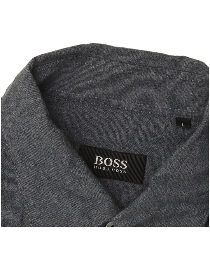 HUGO BOSS Mens Shirt Large Blue