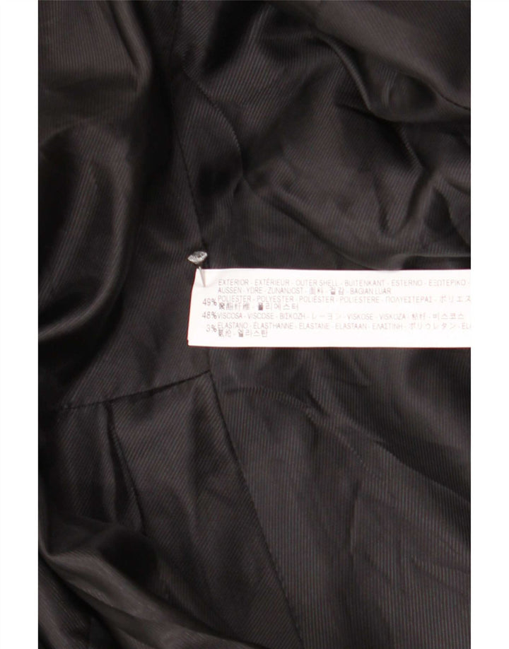 Blazer pentru femei Zara cu 1 nasture UK 12 Poliester mediu negru