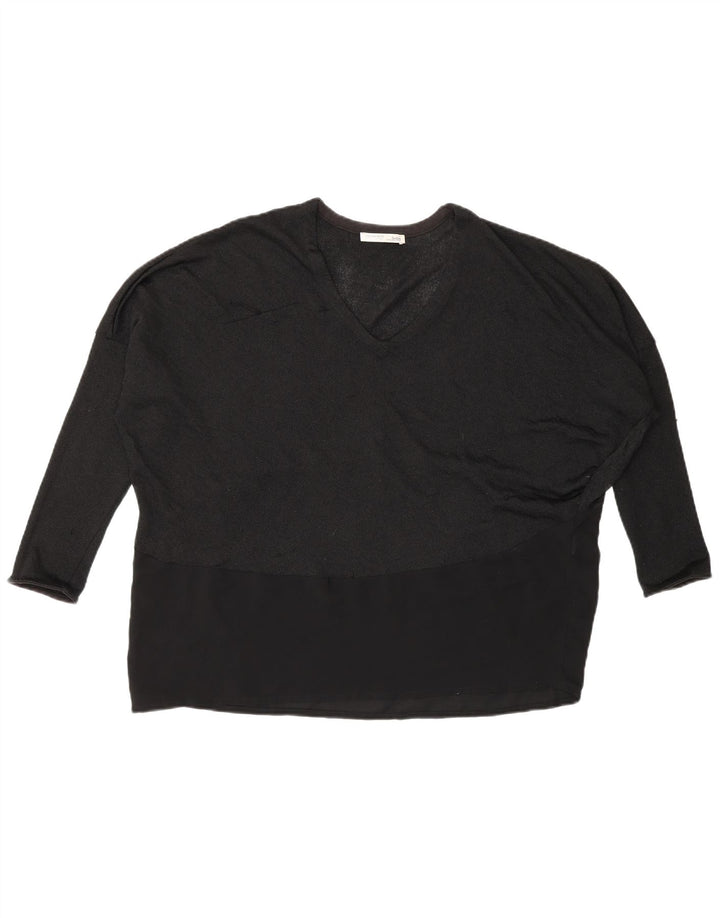 Zara Γυναικείο μπλουζάκι μακρυμάνικο UK 14 Medium Black