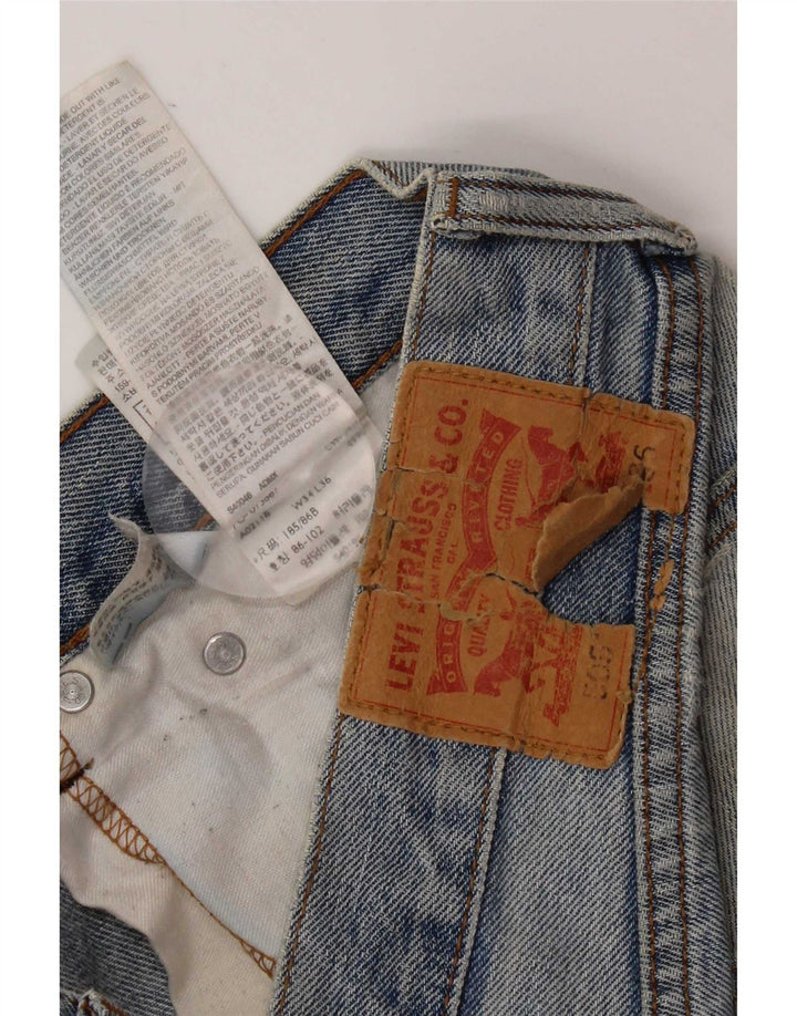 Levi's Mens 505 Distressed Straight Jeans W34 L28 Blue Cotton