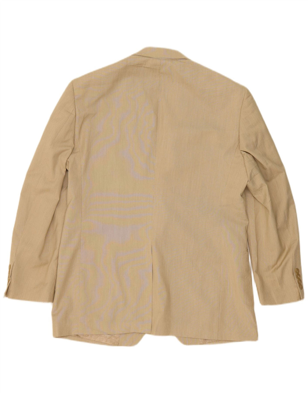 Giacca blazer da uomo a 2 bottoni Chaps UK 40 grande poliestere beige