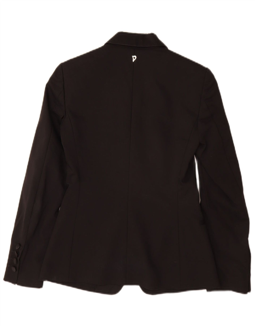 Dondup Womens 1 Button Blazer Jacket IT 38 XS Black Cotton