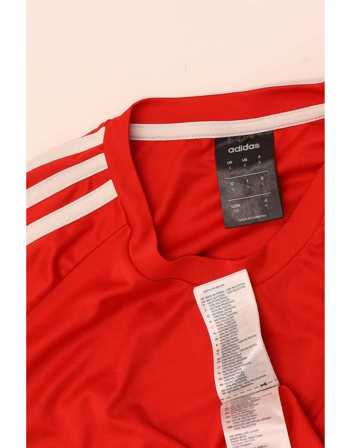 Adidas Mens Climalite T-Shirt Top Small Red Polyester