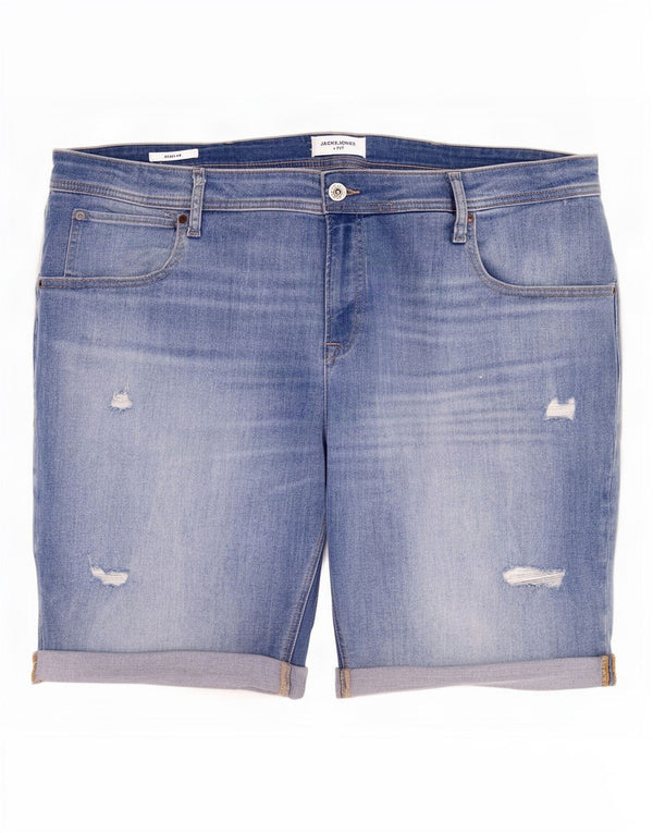 Мужские джинсовые шорты Jack & Jones стандартного размера W46 3XL, синие, хлопок