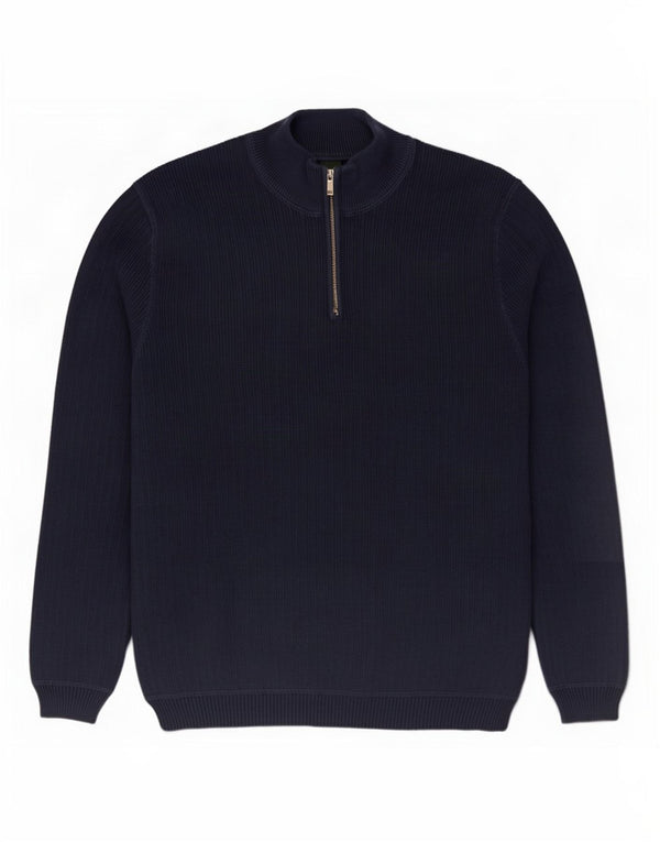 Ανδρικό πουλόβερ με φερμουάρ Eddie Bauer 2XL, μπλε βαμβακερό