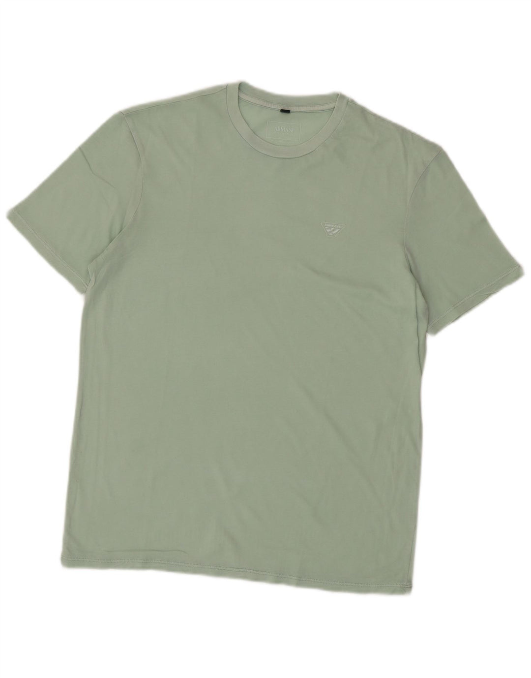 ARMANI JEANS Mens T-Shirt Top Small Green Cotton
