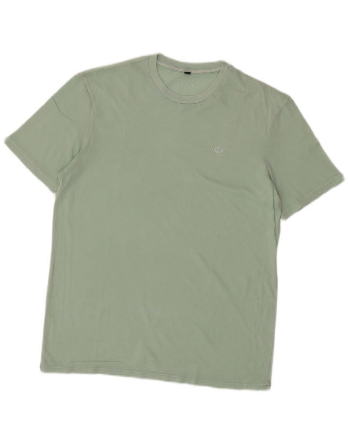 ARMANI JEANS Mens T-Shirt Top Small Green Cotton
