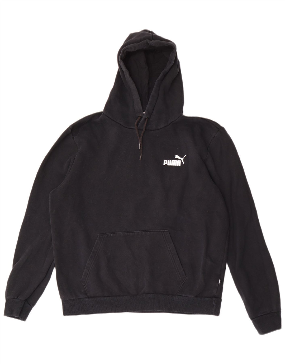 Puma Mens Hoodie Jumper Large Black Cotton