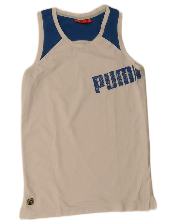 Puma Débardeur Graphic XS Homme Blanc Colorblock